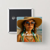 Personalized Mama Est Year Custom Gift For Mommy 缶バッジ (正面&裏面)