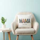 Personalized Mama Est Year Floral Mother Gift クッション (椅子)