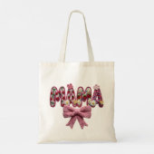 Personalized “Mama” Floral Bow – Cute Kitchen Tote トートバッグ (裏面)