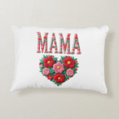 Personalized Mama Heart Floral Custom Gift アクセントクッション (裏面)