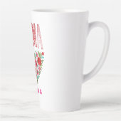 Personalized Mama Heart Floral Custom Gift カフェラテマグ (右)