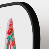 Personalized Mama Heart Floral Custom Gift ピックルボールラケット (左詳細)