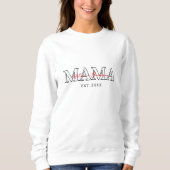 Personalized Mama Hoodie with Name and Year スウェットシャツ (正面)