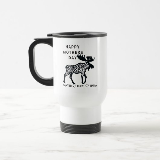 Personalized Mama Moose Mug | Mother’s Day トラベルマグ (左)