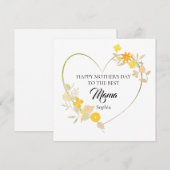 Personalized Mama Name Mother’s Day Floral Heart (正面/裏面)