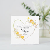 Personalized Mama Name Mother’s Day Floral Heart (スタンド正面)