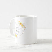 Personalized Mama Name Mother’s Day Floral Heart コーヒーマグカップ (正面左)