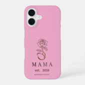 Personalized MAMA Rose Blush iPhone 16 Case 16ケース (裏面)