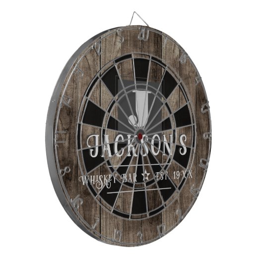 Personalized Man Cave Custom Bar Name ダーツボード (正面左)
