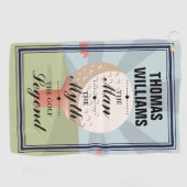 Personalized Man Myth Legend Classic ゴルフタオル (横)