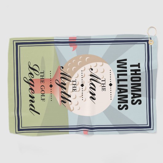 Personalized Man Myth Legend Classic ゴルフタオル (横)