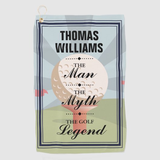 Personalized Man Myth Legend Classic ゴルフタオル (正面)