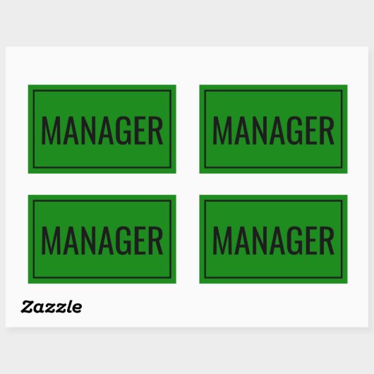 Personalized Manager Stickers for Work Supplies 長方形シール (シート)