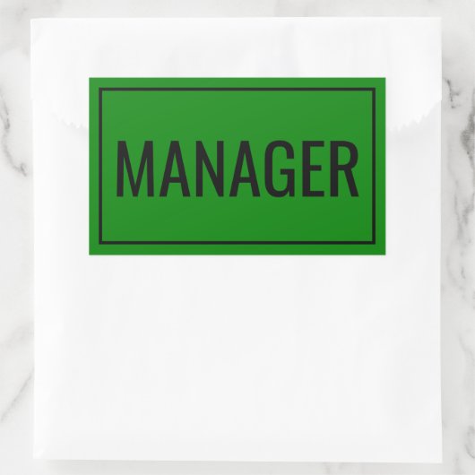Personalized Manager Stickers for Work Supplies 長方形シール (バッグ)