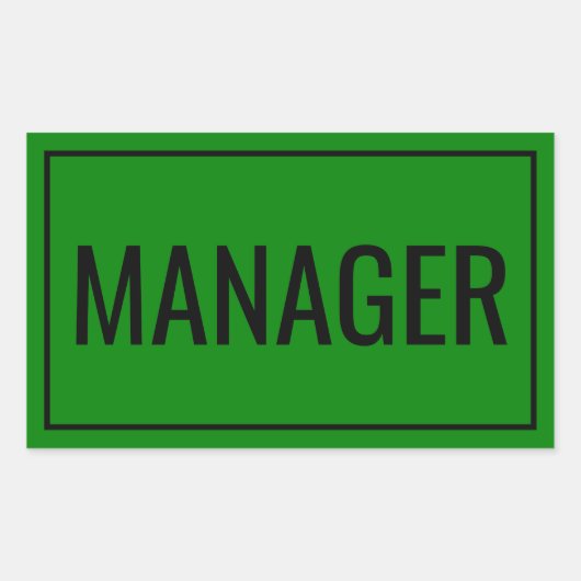 Personalized Manager Stickers for Work Supplies 長方形シール (正面)