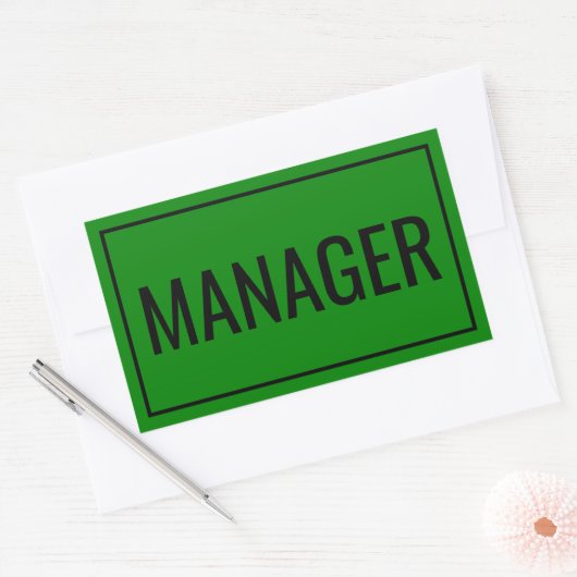 Personalized Manager Stickers for Work Supplies 長方形シール (封筒)