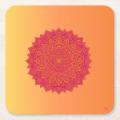 Personalized Mandala Paper Coasters スクエアペーパーコースター (正面)