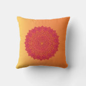 Personalized Mandala Throw Pillow – Soft Color Orn クッション (裏面)