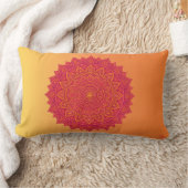 Personalized Mandala Throw Pillow – Soft Color Orn ランバークッション (ブランケット)