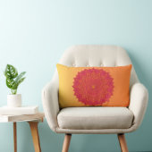 Personalized Mandala Throw Pillow – Soft Color Orn ランバークッション (椅子)