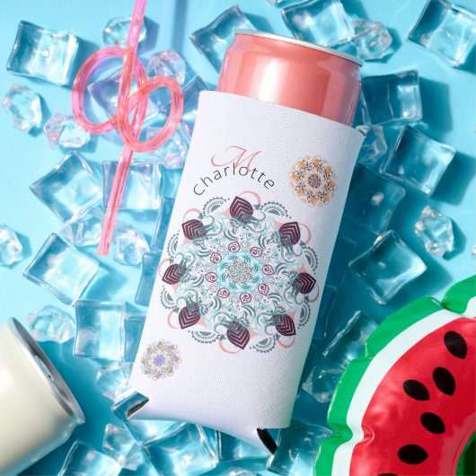 Personalized mandala wonder スリム缶クーラー (インサイチュ 夏)