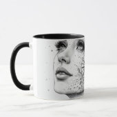 Personalized Map Compass Woman Art Vintage Chic マグカップ (左)