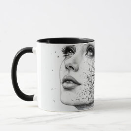 Personalized Map Compass Woman Art Vintage Chic マグカップ