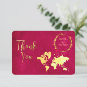 Personalized Map of Love Journey Wedding サンキューカード (スタンド正面)