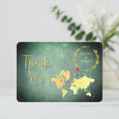 Personalized Map of Love Journey Wedding サンキューカード (スタンド正面)