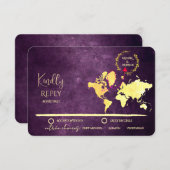 Personalized Map of Love Journey Wedding 出欠カード (正面/裏面)