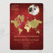 Personalized Map of Love Journey Wedding 招待状 (正面)