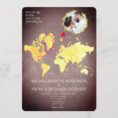 Personalized Map of Love Journey Wedding 招待状 (正面)