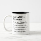 Personalized Marathon Runner Definition ツートーンマグカップ (左)