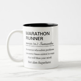 Personalized Marathon Runner Definition ツートーンマグカップ