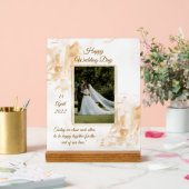 Personalized Marble & Gold Wedding アクリルサイン (ウェディング)