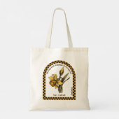 Personalized March Birth Month Flower Tote Bag トートバッグ (裏面)