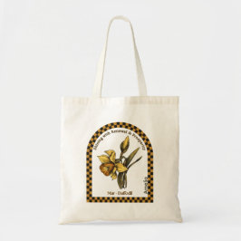 Personalized March Birth Month Flower Tote Bag トートバッグ