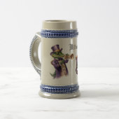 Personalized Mardi Gras Design Beer Stein ビールジョッキ (正面左)