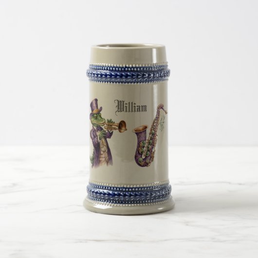 Personalized Mardi Gras Design Beer Stein ビールジョッキ (中央)