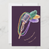 Personalized Mardi Gras Jazz Party Invitation 招待状 (正面)