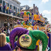 Personalized Mardi Gras Krewe Family Jester Hat 缶バッジ