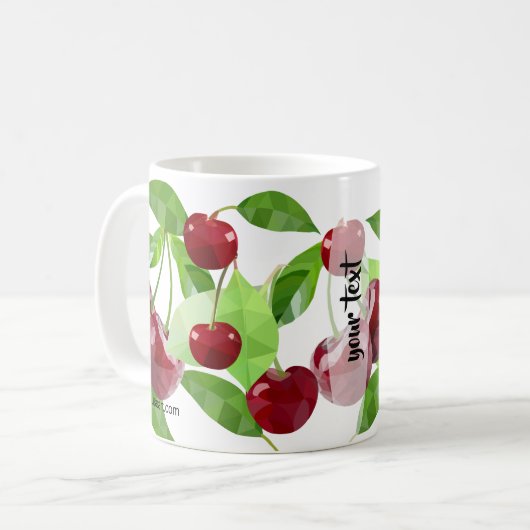 Personalized Marian Cherry コーヒーマグカップ (正面左)
