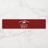 Personalized Maroon and White Graduation  ペットボトルラベル (シングルラベル)