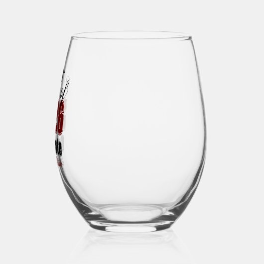 Personalized Maroon Class of 2026 Graduation ステムなしワイングラス (左)