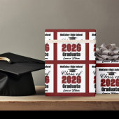 Personalized Maroon Class of 2026 Graduation ラッピングペーパー