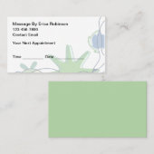 Personalized Massage Custom Appointment Cards 名刺 (正面/裏面)