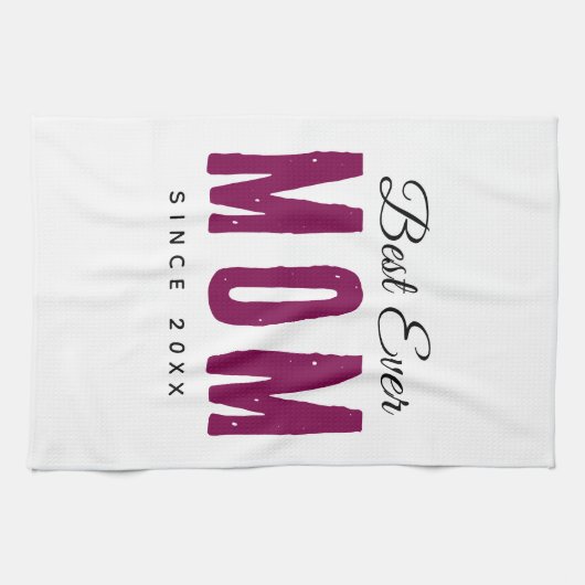 Personalized Massage Kitchen Towel – Best Mom Ever キッチンタオル (横)