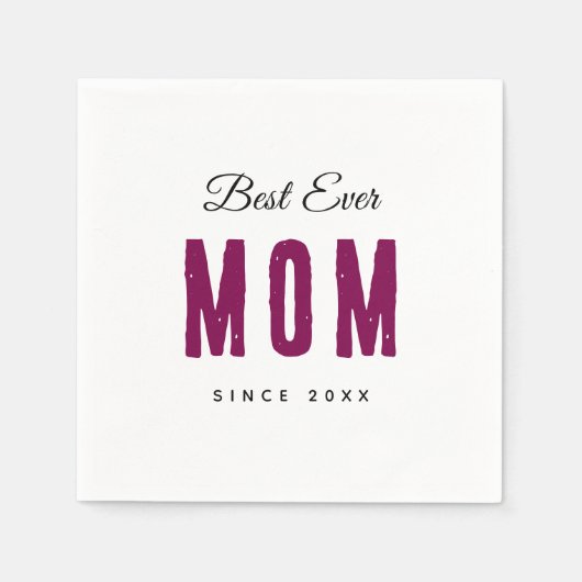 Personalized Massage Napkins – Best Mom Eve スタンダードカクテルナプキン (正面)