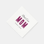 Personalized Massage Napkins – Best Mom Eve スタンダードカクテルナプキン (角)