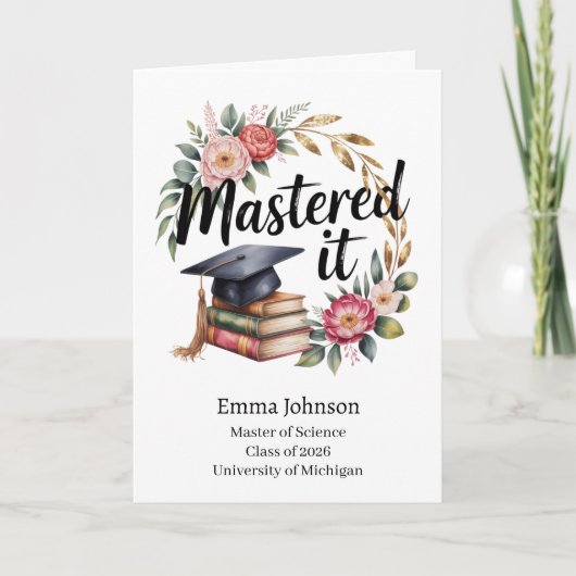 Personalized Mastered It Graduation カード (正面)